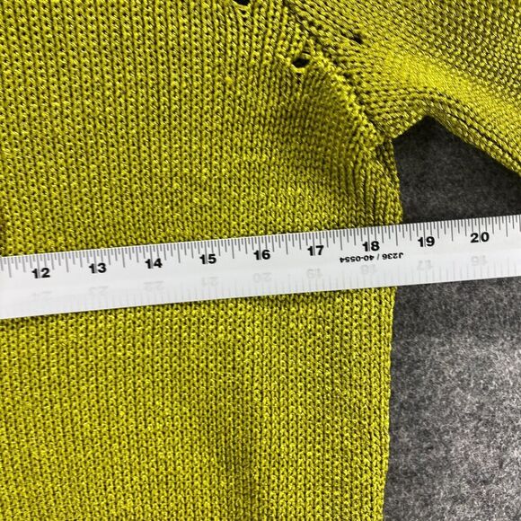 Banana Republic Sweater Pullover Women L Large Green Knit Long Sleeve Crew Neck - Picture 7 of 10
